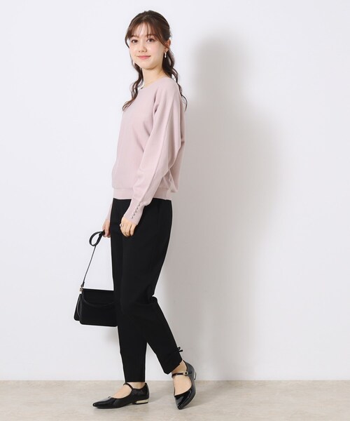 couture brooch（クチュールブローチ）の「【ラクチンきれい見えパンツ】リボンハイパーストレッチパンツ（その他パンツ・レディース・ブラック系7/ネイビー/ライトグレー/ブラック・40/34/36/42/38）」の16枚目の写真