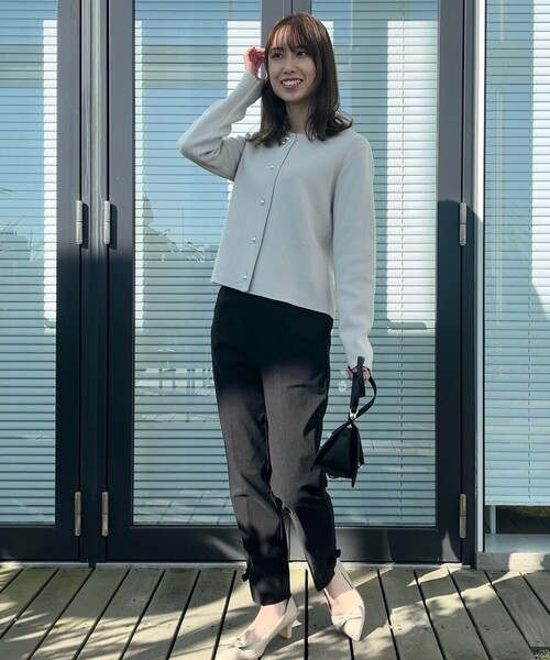 couture brooch（クチュールブローチ）の「【ラクチンきれい見えパンツ】リボンハイパーストレッチパンツ（その他パンツ・レディース・ブラック系7/ネイビー/ライトグレー/ブラック・40/34/36/42/38）」の21枚目の写真