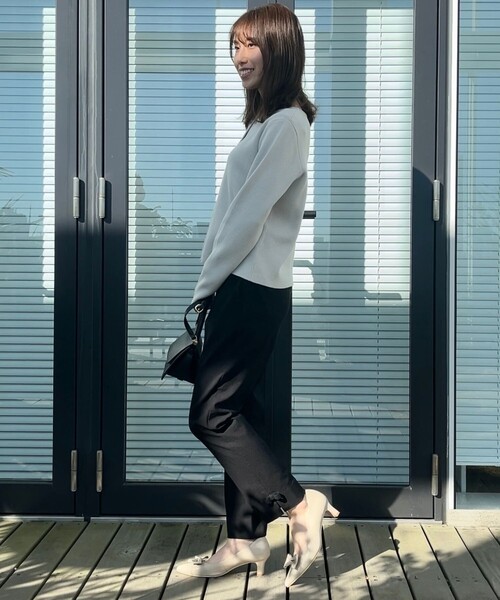 couture brooch（クチュールブローチ）の「【ラクチンきれい見えパンツ】リボンハイパーストレッチパンツ（その他パンツ・レディース・ブラック系7/ネイビー/ライトグレー/ブラック・40/34/36/42/38）」の22枚目の写真