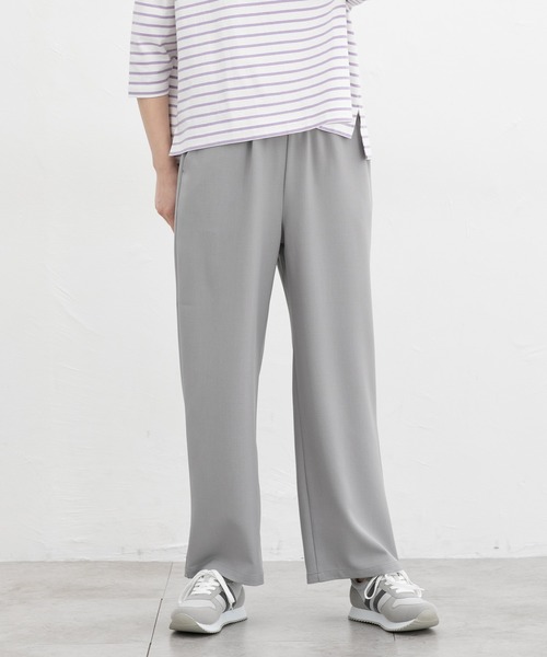 Honeys（ハニーズ）の「イージーワイドパンツ（その他パンツ・レディース・ライトグリーン/ライトグレー系/ブルー/ブラック/チャコール/ブラウン・L/LL/M/S）」の3枚目の写真