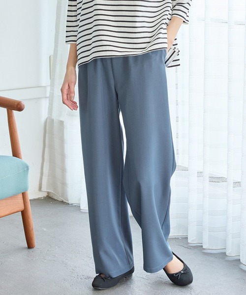 Honeys（ハニーズ）の「イージーワイドパンツ（その他パンツ・レディース・ライトグリーン/ライトグレー系/ブルー/ブラック/チャコール/ブラウン・L/LL/M/S）」の6枚目の写真