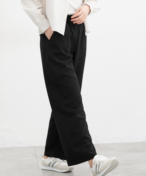 Honeys（ハニーズ）の「イージーワイドパンツ（その他パンツ・レディース・ライトグリーン/ライトグレー系/ブルー/ブラック/チャコール/ブラウン・L/LL/M/S）」の2枚目の写真