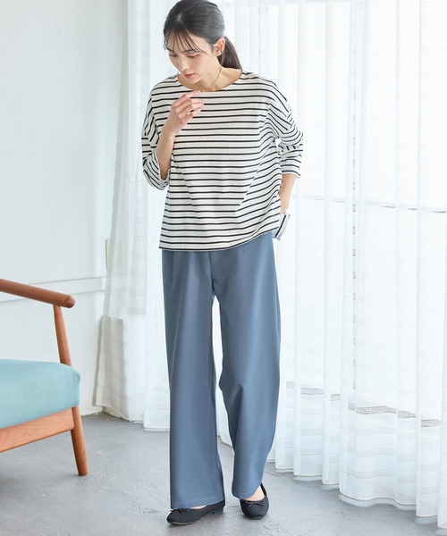 Honeys（ハニーズ）の「イージーワイドパンツ（その他パンツ・レディース・ライトグリーン/ライトグレー系/ブルー/ブラック/チャコール/ブラウン・L/LL/M/S）」の11枚目の写真