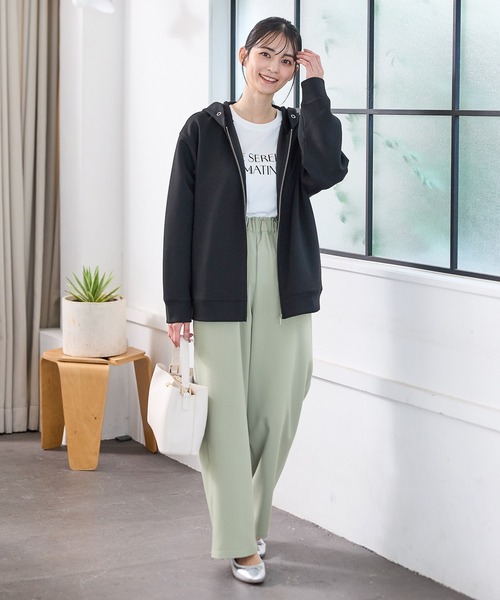 Honeys（ハニーズ）の「イージーワイドパンツ（その他パンツ・レディース・ライトグリーン/ライトグレー系/ブルー/ブラック/チャコール/ブラウン・L/LL/M/S）」の13枚目の写真