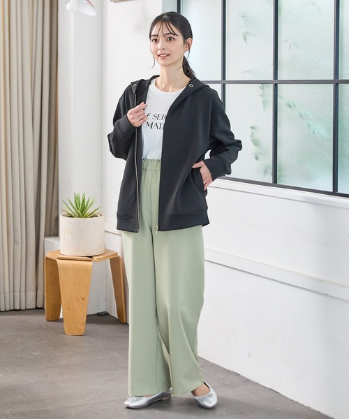 Honeys（ハニーズ）の「イージーワイドパンツ（その他パンツ・レディース・ライトグリーン/ライトグレー系/ブルー/ブラック/チャコール/ブラウン・L/LL/M/S）」の14枚目の写真