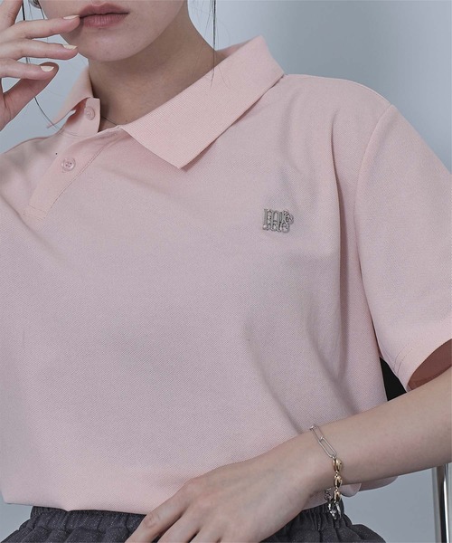 miette（ミエット）の「アシンメトリーカラーポロシャツ（シャツ/ブラウス・レディース・ピンク/ネイビー/ホワイト系その他/ライトグレー・FREE）」の13枚目の写真
