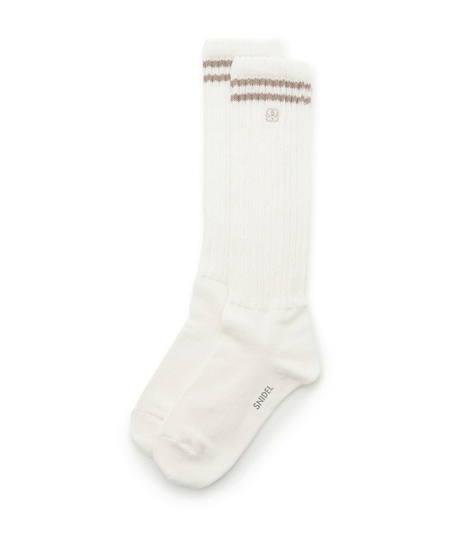 SNIDEL（スナイデル）の「ラインソックス（ソックス/靴下・レディース・ダークグレー/ベージュ/ブラック・FREE）」の4枚目の写真