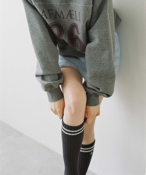 SNIDEL（スナイデル）の「ラインソックス（ソックス/靴下・レディース・ダークグレー/ベージュ/ブラック・FREE）」の12枚目の写真