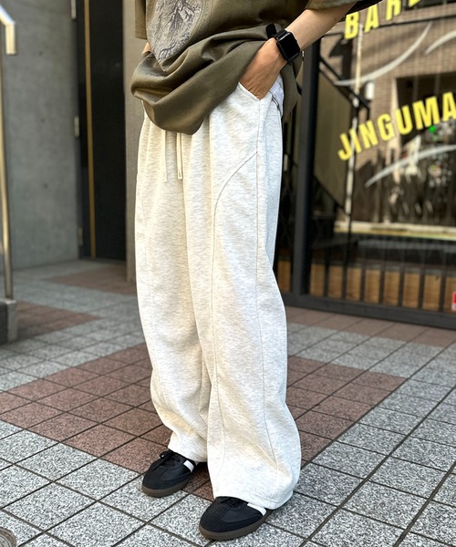 link lot(リンクロット)の「カーブ イージールーズシルエットスウェットパンツ(スウェットパンツ・メンズ・ブラック/ライトグレー/チャコール・M/L)」の4枚目の写真