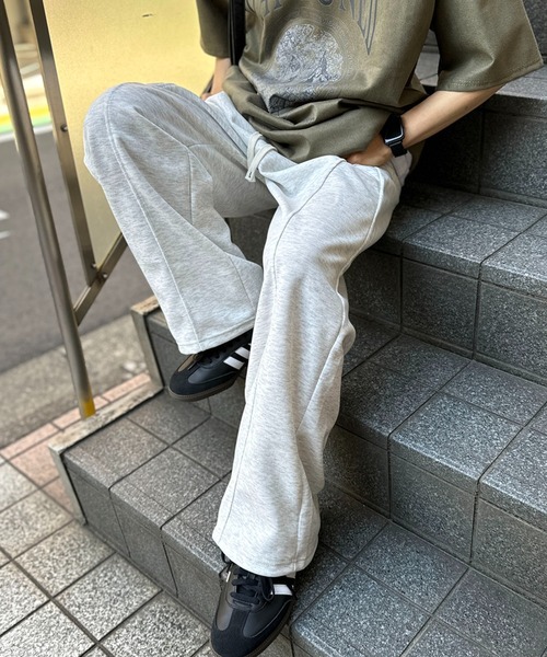 link lot(リンクロット)の「カーブ イージールーズシルエットスウェットパンツ(スウェットパンツ・メンズ・ブラック/ライトグレー/チャコール・M/L)」の6枚目の写真