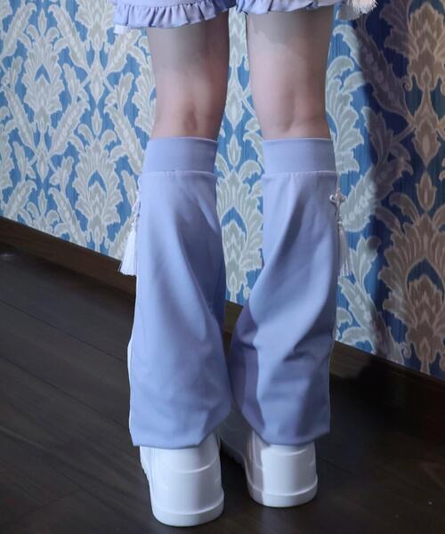 Whinny（ホワイニー）の「Whinny/カリスマニートきゃわたんパンダヒザカクシ（レッグウォーマー・レディース・サックスブルー/ブラック/ホワイト・FREE）」の7枚目の写真