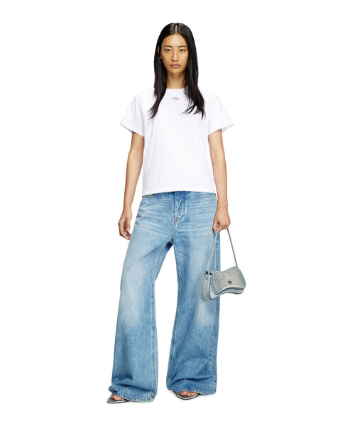DIESEL（ディーゼル）の「ウィメンズ Tシャツ T-MAREY（Tシャツ/カットソー・レディース・ブラック/ホワイト・SMALL/X-LARGE/X-SMALL/LARGE/MEDIUM）」の4枚目の写真