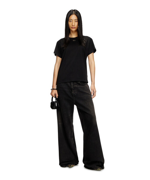 DIESEL（ディーゼル）の「ウィメンズ Tシャツ T-MAREY（Tシャツ/カットソー・レディース・ブラック/ホワイト・SMALL/X-LARGE/X-SMALL/LARGE/MEDIUM）」の8枚目の写真