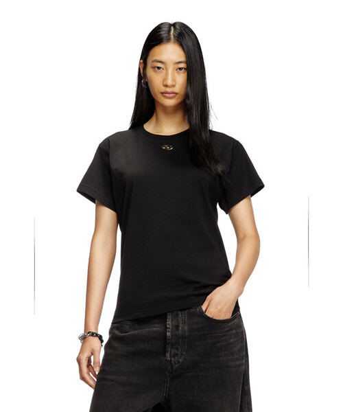DIESEL（ディーゼル）の「ウィメンズ Tシャツ T-MAREY（Tシャツ/カットソー・レディース・ブラック/ホワイト・SMALL/X-LARGE/X-SMALL/LARGE/MEDIUM）」の10枚目の写真