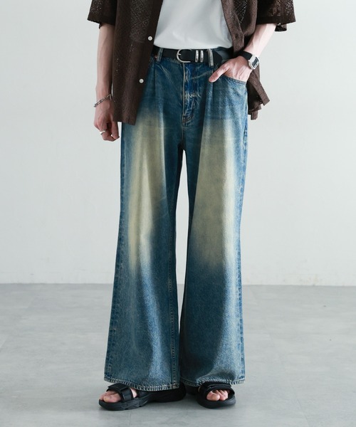 LUCE GARMENT デザインバギーフレアデニム nofaithstudio LUCE GARMENT デザインバギーフレアデニム nofaithstudio