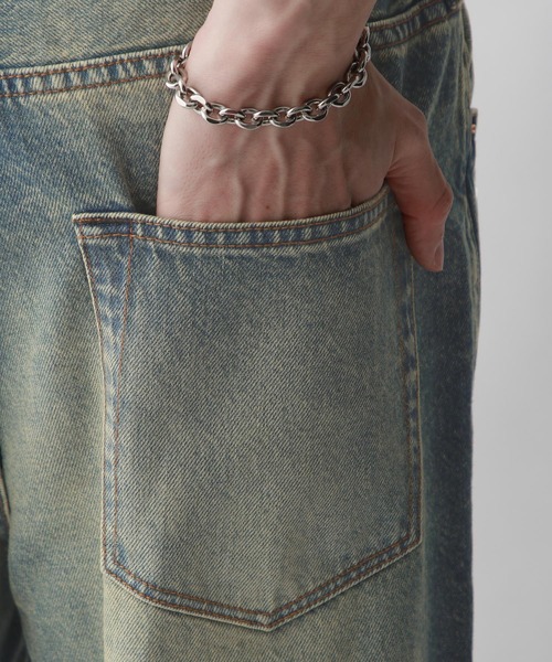 RAGEBLUE（レイジブルー）の「ヴィンテージライク/ライトオンスデニムバギーフレアパンツ（デニムパンツ・メンズ・ブルー系その他/ブルー/グレー・SMALL/MEDIUM/LARGE）」の7枚目の写真