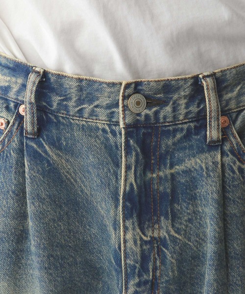 RAGEBLUE（レイジブルー）の「ヴィンテージライク/ライトオンスデニムバギーフレアパンツ（デニムパンツ・メンズ・ブルー系その他/ブルー/グレー・SMALL/MEDIUM/LARGE）」の6枚目の写真
