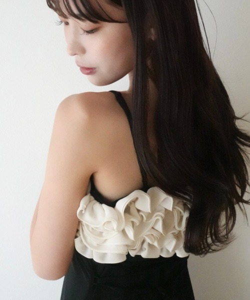 DEICY（デイシー）の「フリルキャミワンピース（ワンピース・レディース・ピンク/ブラック・0/1）」の16枚目の写真