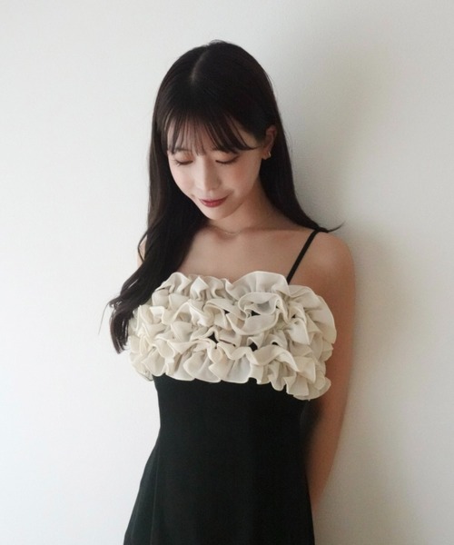 DEICY（デイシー）の「フリルキャミワンピース（ワンピース・レディース・ピンク/ブラック・0/1）」の14枚目の写真