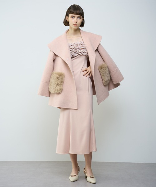 DEICY（デイシー）の「フリルキャミワンピース（ワンピース・レディース・ピンク/ブラック・0/1）」の4枚目の写真