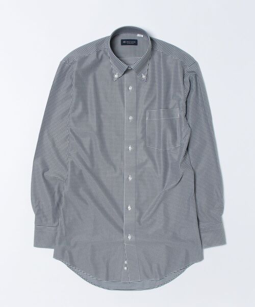 TOKYO SHIRTS(トウキョウシャツ)の「形態安定ノーアイロン ボタンダウン ニット 長袖ストレッチビジネスワイシャツ(ビジネスシャツ・メンズ・グレー・首回り39cm-裄丈84cm/首回り41cm-裄丈82cm/首回り41cm-裄丈86cm/首回り43cm-裄丈86cm/首回り39cm-裄丈80cm/首回り42cm-裄丈82cm/首回り42cm-裄丈86cm/首回り43cm-裄丈82cm/首回り37cm-裄丈80cm/首回り37cm-裄丈84cm)」の6枚目の写真