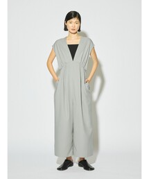 MIDIUMISOLID for Ladies Vネックオールインワン