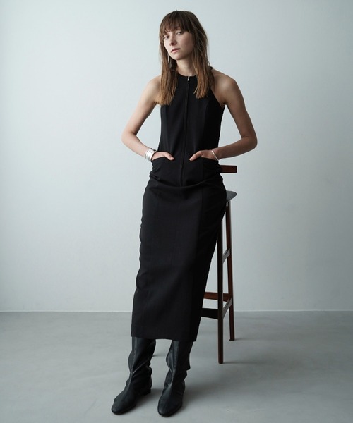 ワンピース CLANE SHIRRING AMERICAN SLEEVE ONEPIECE SHIRRING AMERICAN SLEEVE ONEPIECE（ワンピース）｜CLANE