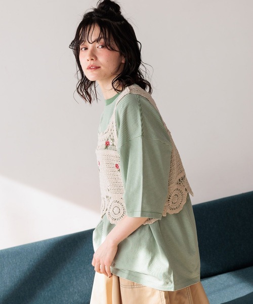 niko and...（ニコアンド）の「USAコットンショートスリーブTシャツ（Tシャツ/カットソー・メンズ・ダークグレー/チャコール/その他1/その他2/その他3/ホワイト/レッド/ナチュラル/ブルー/オフホワイト/ブラック・MEDIUM/BIG(L)）」の21枚目の写真