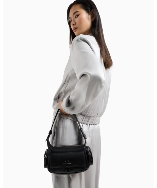 A|X アルマーニ エクスチェンジ】AXロゴ ワンハンドルミニバッグ