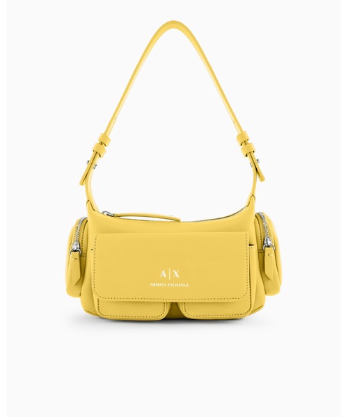 【A/X Armani Exchange】ロゴ Susy ソフトハンドバッグ ☆A/X Armani Exchange☆国発 BOXロゴバックル ミニハンドバッグ