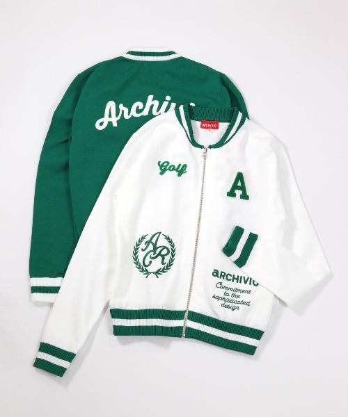 LADIES>刺繍ニットジップブルゾン（ブルゾン）｜archivio（アルチビオ