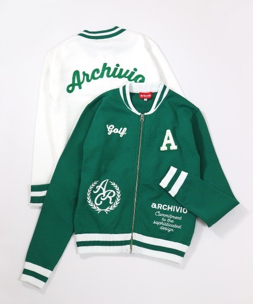 archivio（アルチビオ）の「<LADIES>刺繍ニットジップブルゾン（ブルゾン・レディース・ホワイト/グリーン/ネイビー・M/S）」の19枚目の写真