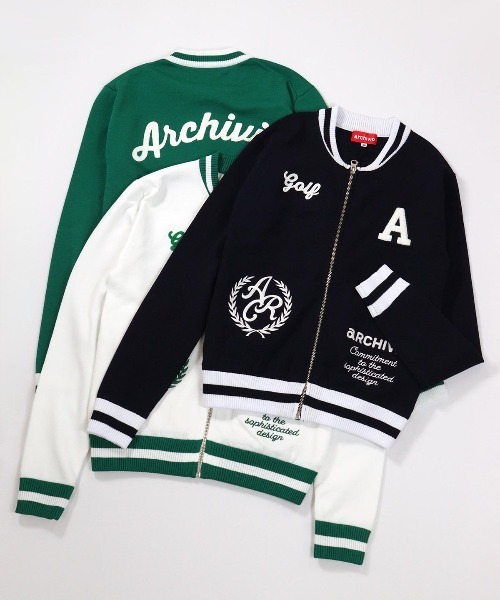 archivio（アルチビオ）の「<LADIES>刺繍ニットジップブルゾン（ブルゾン・レディース・ホワイト/グリーン/ネイビー・M/S）」の20枚目の写真