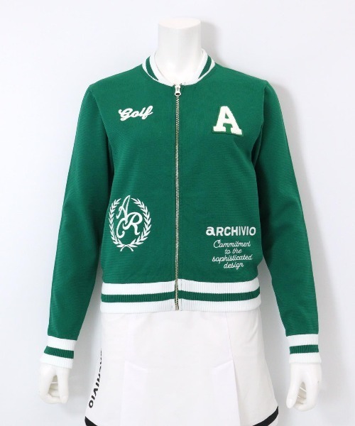 archivio（アルチビオ）の「<LADIES>刺繍ニットジップブルゾン（ブルゾン・レディース・ホワイト/グリーン/ネイビー・M/S）」の6枚目の写真