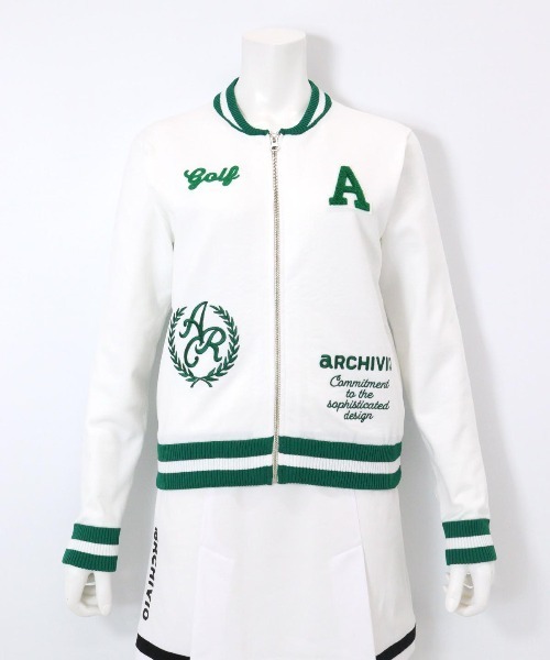 archivio（アルチビオ）の「<LADIES>刺繍ニットジップブルゾン（ブルゾン・レディース・ホワイト/グリーン/ネイビー・M/S）」の5枚目の写真