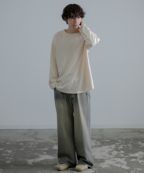 improves(インプローブス)の「裾ラウンド ボートネック ロンT(Tシャツ/カットソー・メンズ・グレー/ベージュ/ブラック・MEDIUM/LARGE/SMALL)」の14枚目の写真