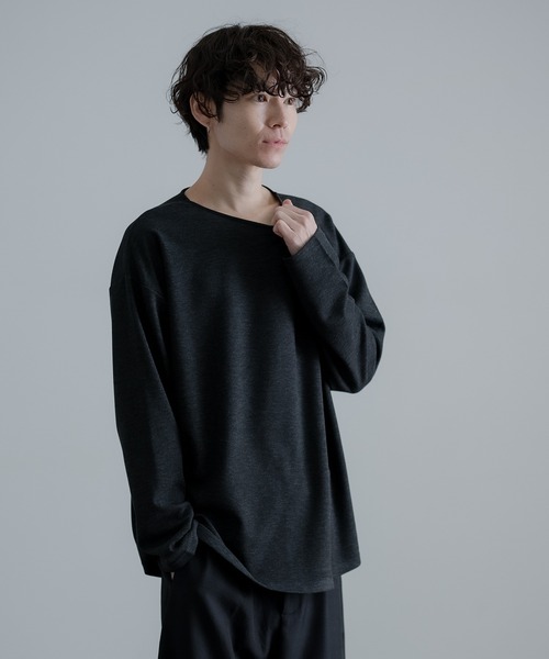 裾ラウンド ボートネック ロンT（Tシャツ/カットソー