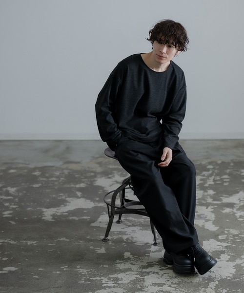 improves(インプローブス)の「裾ラウンド ボートネック ロンT(Tシャツ/カットソー・メンズ・グレー/ベージュ/ブラック・MEDIUM/LARGE/SMALL)」の5枚目の写真