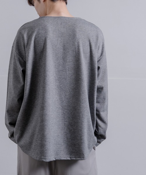 セール】裾ラウンド ボートネック ロンT（Tシャツ/カットソー