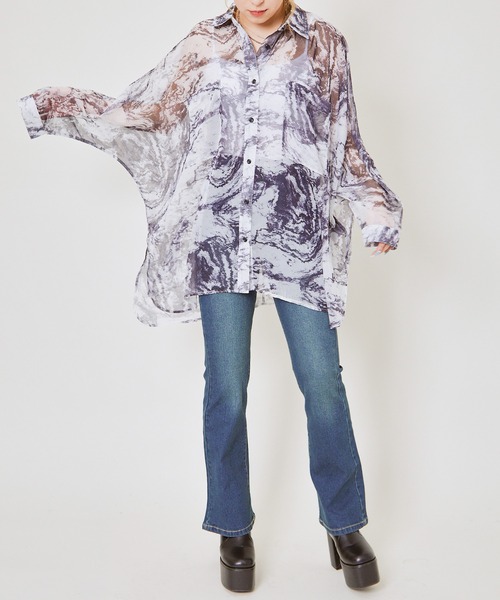 GORGE(ゴージ)の「《美脚シルエット》レディース フレアデニムパンツ ブーツカット ジーンズ 春秋冬(デニムパンツ・レディース・ブルー/ライトブルー・S/M/L)」の8枚目の写真