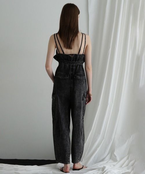 ROSE BUD（ローズバッド）の「(CREOLME)キャミソールコンビネゾン（つなぎ/オールインワン・レディース・ブラック・ONE SIZE）」の4枚目の写真