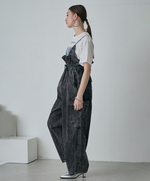 ROSE BUD（ローズバッド）の「(CREOLME)キャミソールコンビネゾン（つなぎ/オールインワン・レディース・ブラック・ONE SIZE）」の6枚目の写真