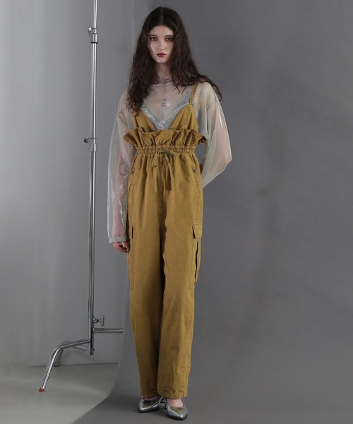 ROSE BUD（ローズバッド）の「(CREOLME)キャミソールコンビネゾン（つなぎ/オールインワン・レディース・ブラック・ONE SIZE）」の9枚目の写真