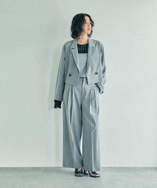 LEPSIM(レプシィム)の「TRWブレストショートジャケット 243455(その他アウター・レディース・ブラック/サンドベージュ/グレー・FREE)」の15枚目の写真