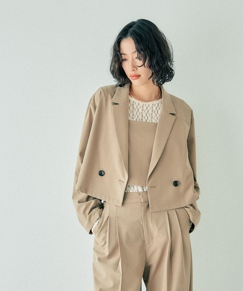 LEPSIM(レプシィム)の「TRWブレストショートジャケット 243455(その他アウター・レディース・ブラック/サンドベージュ/グレー・FREE)」の19枚目の写真