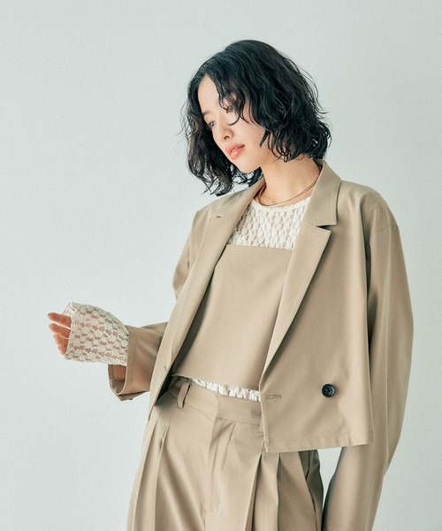 LEPSIM(レプシィム)の「TRWブレストショートジャケット 243455(その他アウター・レディース・ブラック/サンドベージュ/グレー・FREE)」の20枚目の写真