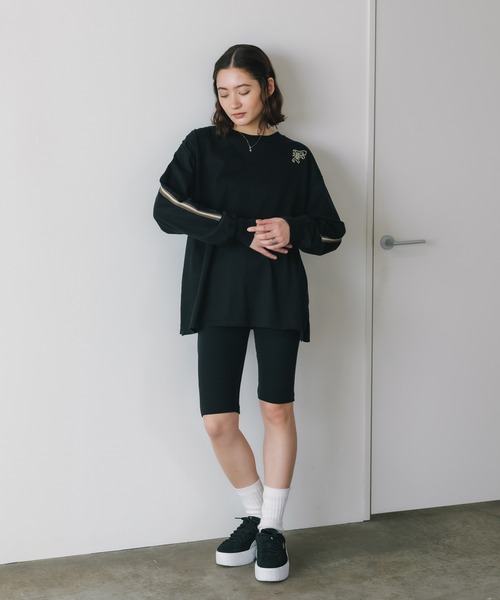MILLER（ミラー）の「R.P.miller/ミラー Prib Half leggings レギンス（レギンス/スパッツ・レディース・ブラック/グレー・FREE）」の9枚目の写真
