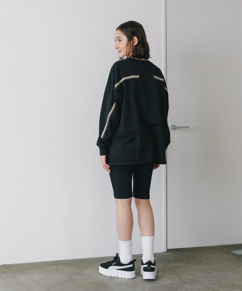 MILLER（ミラー）の「R.P.miller/ミラー Prib Half leggings レギンス（レギンス/スパッツ・レディース・ブラック/グレー・FREE）」の12枚目の写真