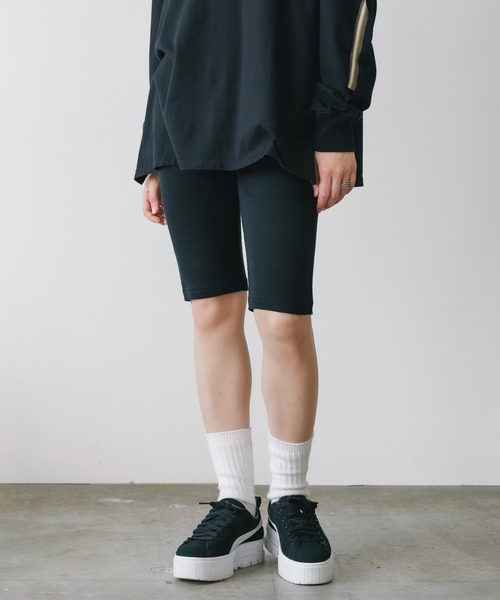 MILLER（ミラー）の「R.P.miller/ミラー Prib Half leggings レギンス（レギンス/スパッツ・レディース・ブラック/グレー・FREE）」の6枚目の写真