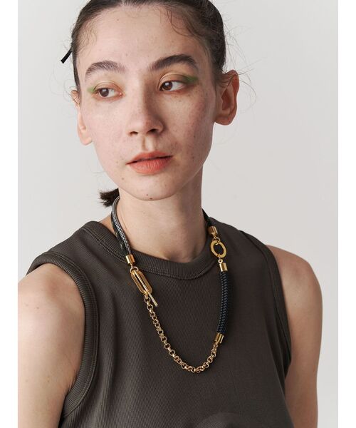 UN3D.(アンスリード)の「MIX ROPE CHAIN NL / ミックスロープチェーンネックレス(ネックレス・レディース・ゴールド/シルバー・FREE)」の4枚目の写真